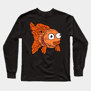 cute goldfish cartoon artwork. pet fish. Long Sleeve T-Shirt